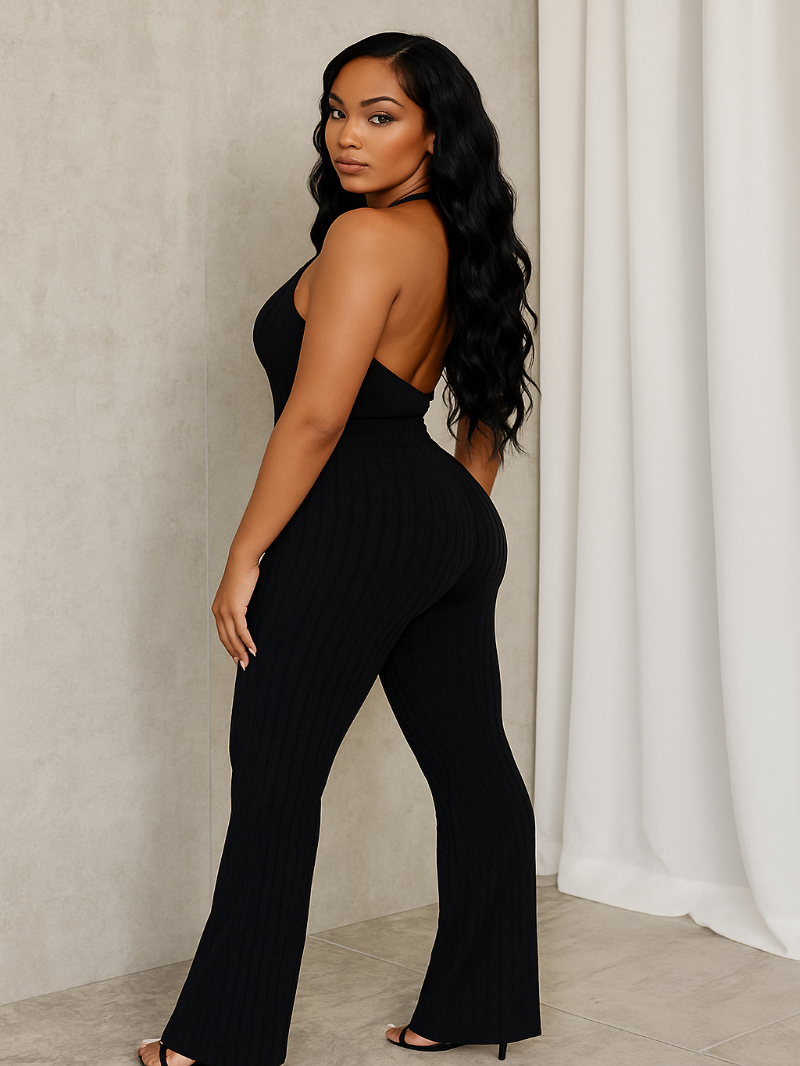 Sculpted Fit Halter Jumpsuit