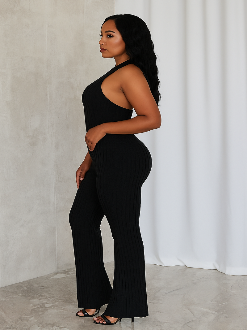 Sculpted Fit Halter Jumpsuit