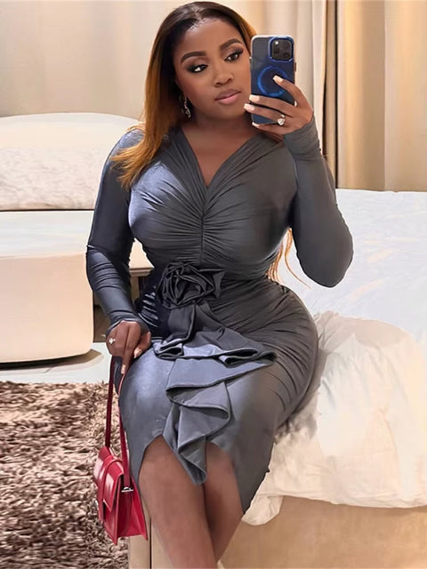Black Velvet Mini Dress-3